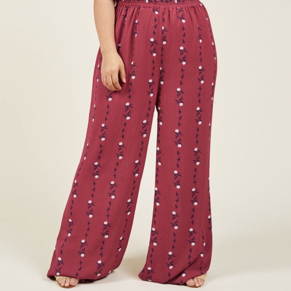 ModCloth floral palazzo pants